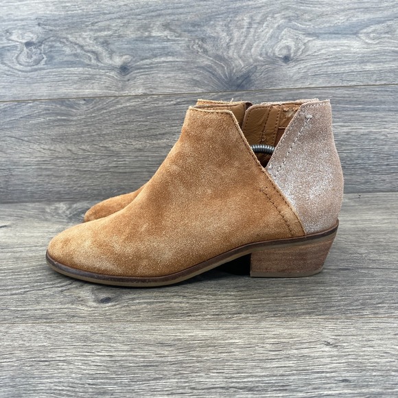 Frye Shoes - Frye & Co Suede Leather‎ Caden Slip On Ankle Bootie Block Heels Women's Size 8
